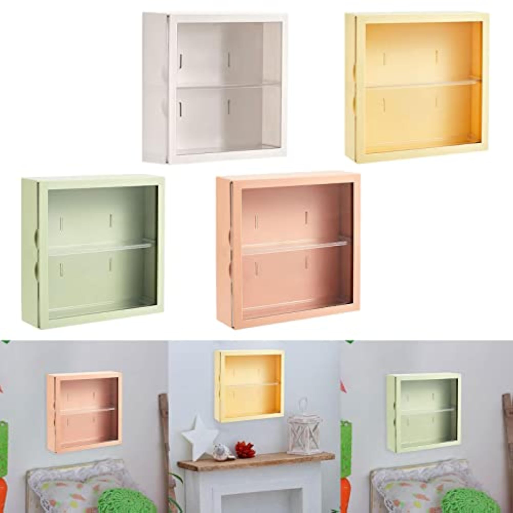 2 Layer Clear Display Case Storage Box for Mini Toys